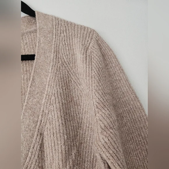 NWT Maeve Wool Blend Hourglass Ribbed Knit Cardigan Sweater Anthropologie Sz L - Picture 7 of 16